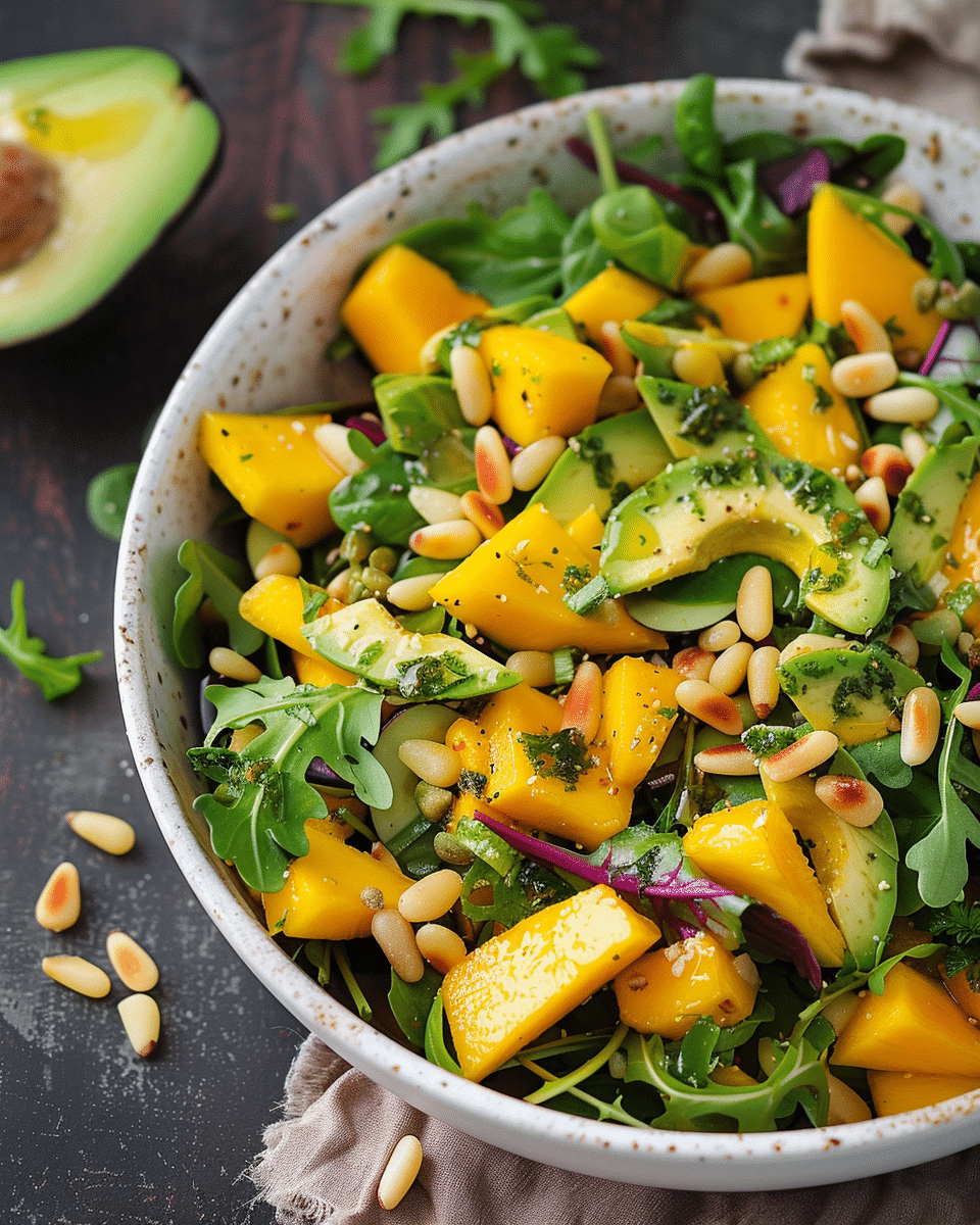 Avocado Mango Salad with Honey-Lime Dressing