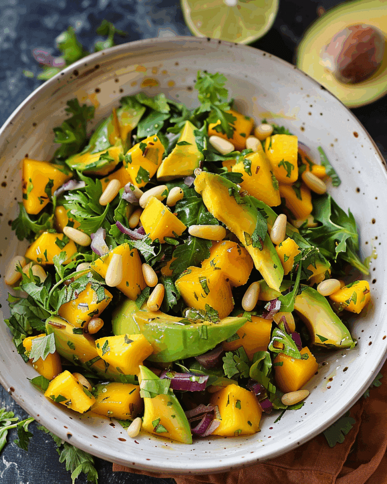 Avocado Mango Salad with Honey-Lime Dressing