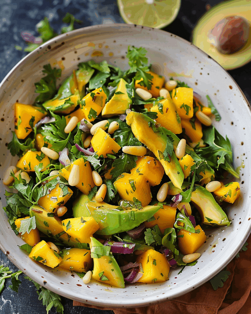 Avocado Mango Salad with Honey-Lime Dressing