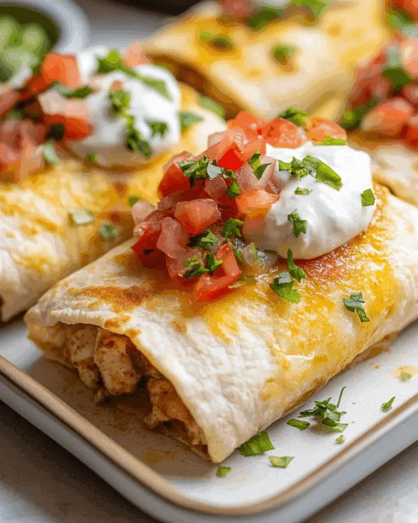 Baked Chicken Chimichanga