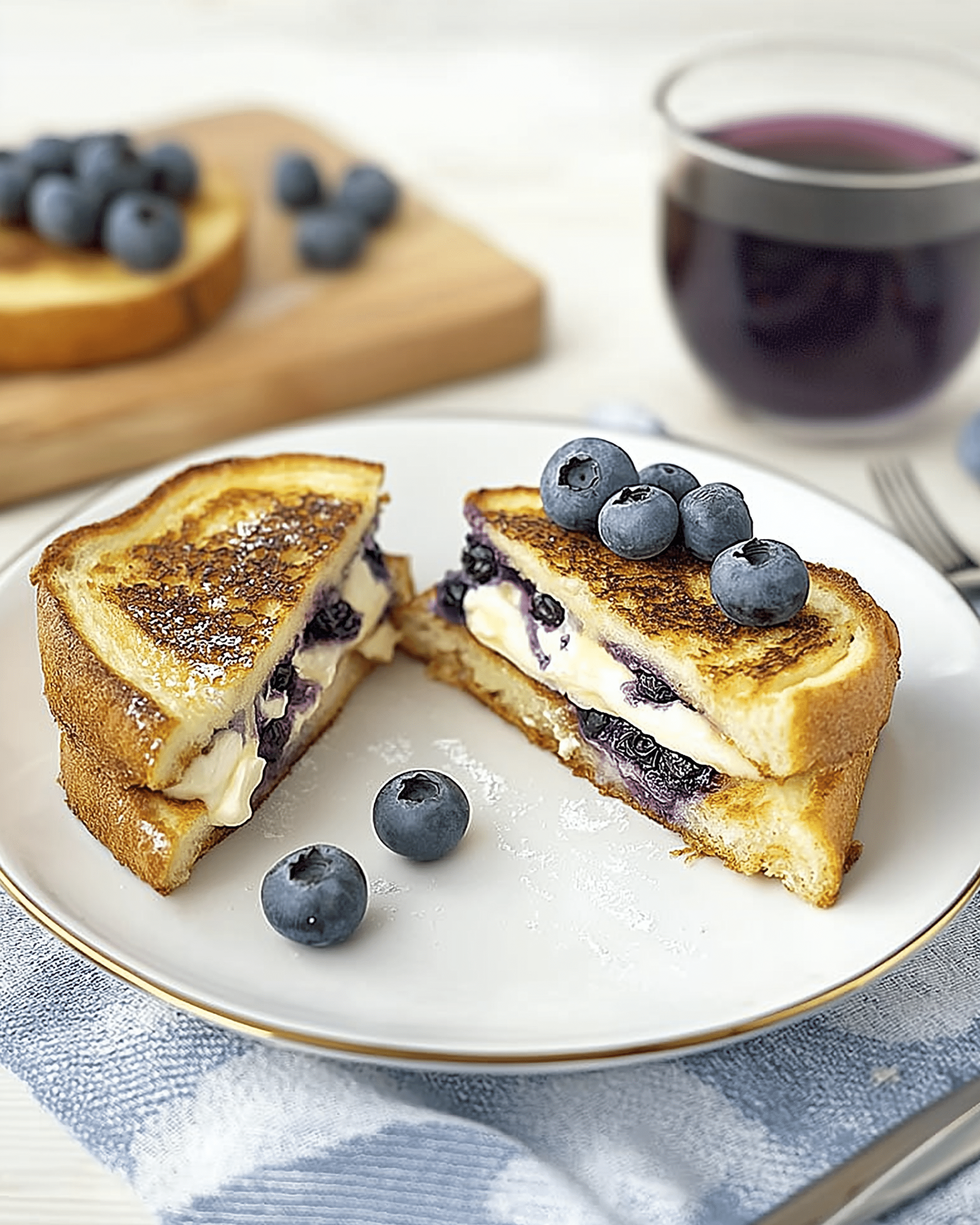 Blueberry Cheesecake Stuffed French Toast