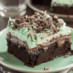 Chocolate Mint Poke Cake