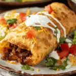 Crispy Beef & Cheese Chimichangas