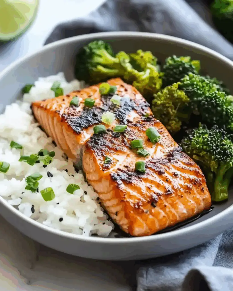Easy Air Fryer Salmon with Broccoli