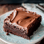Easy Chocolate Fudge Cake with Hot Frosting