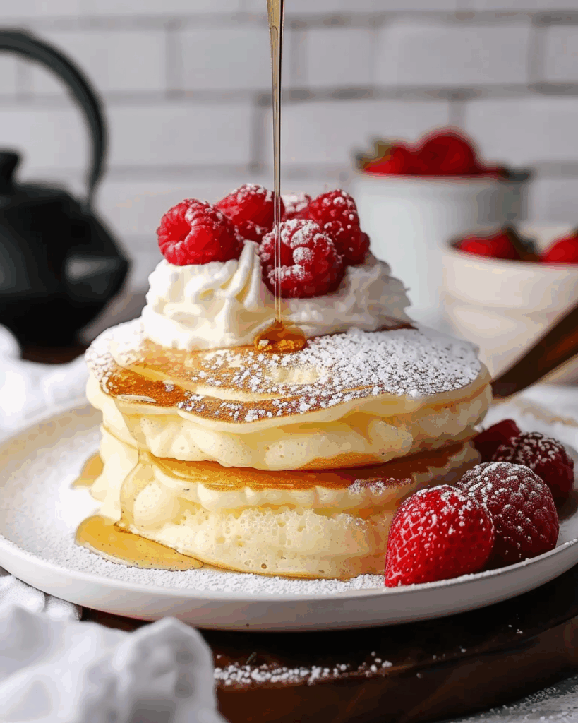 Fluffy Japanese Soufflé Pancakes