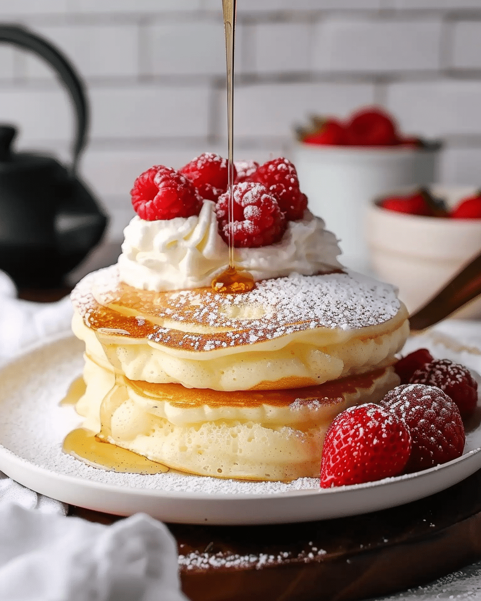 Fluffy Japanese Soufflé Pancakes