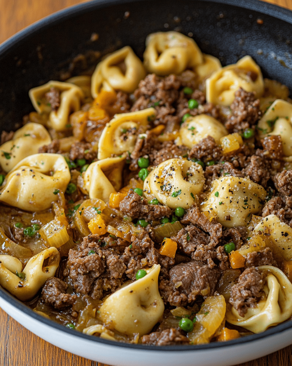 French Onion Beef and Cheese Tortellini