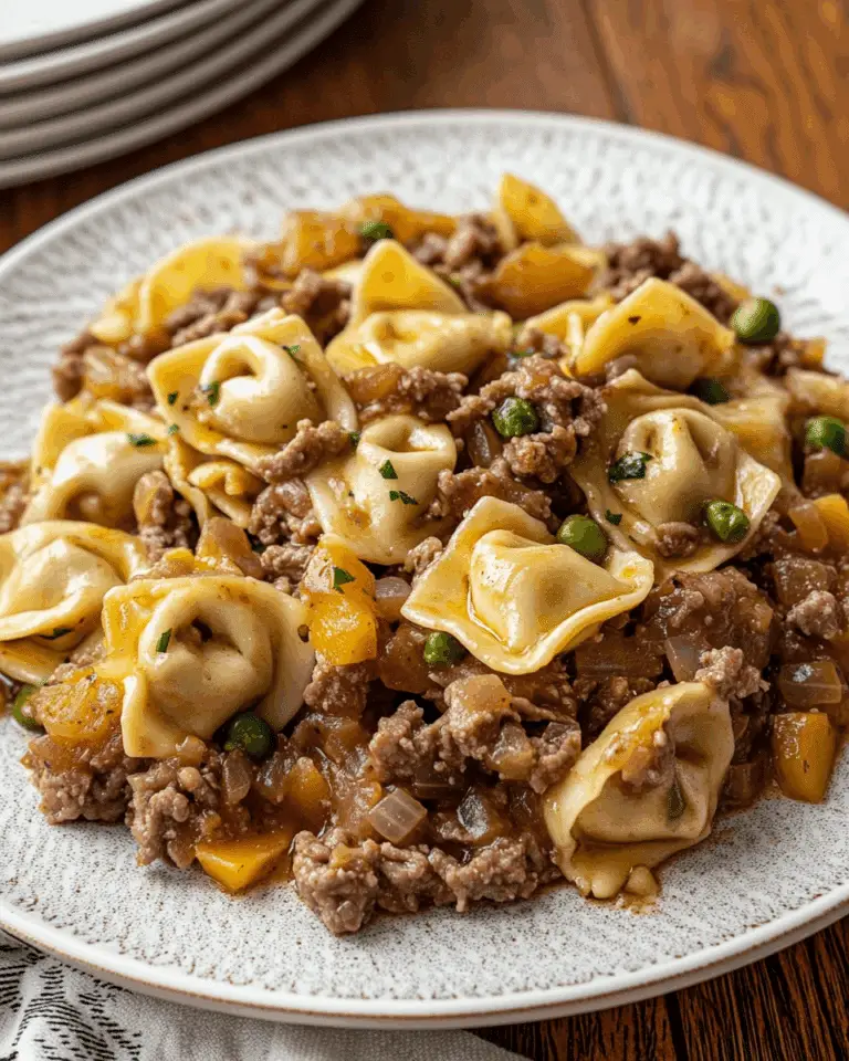 French Onion Beef and Cheese Tortellini