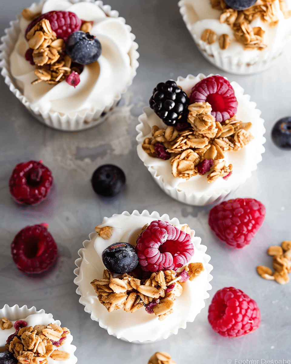 Frozen Yogurt Granola Cups