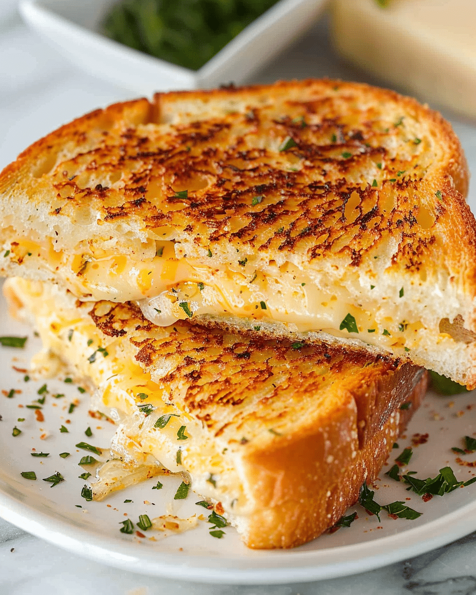 Garlic Bread Grilled Cheese