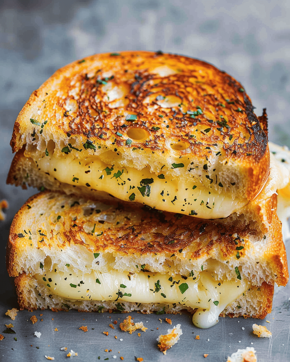 Garlic Bread Grilled Cheese