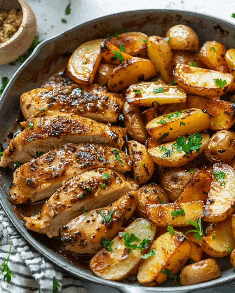 Garlic Butter Chicken and Potatoes Skillet
