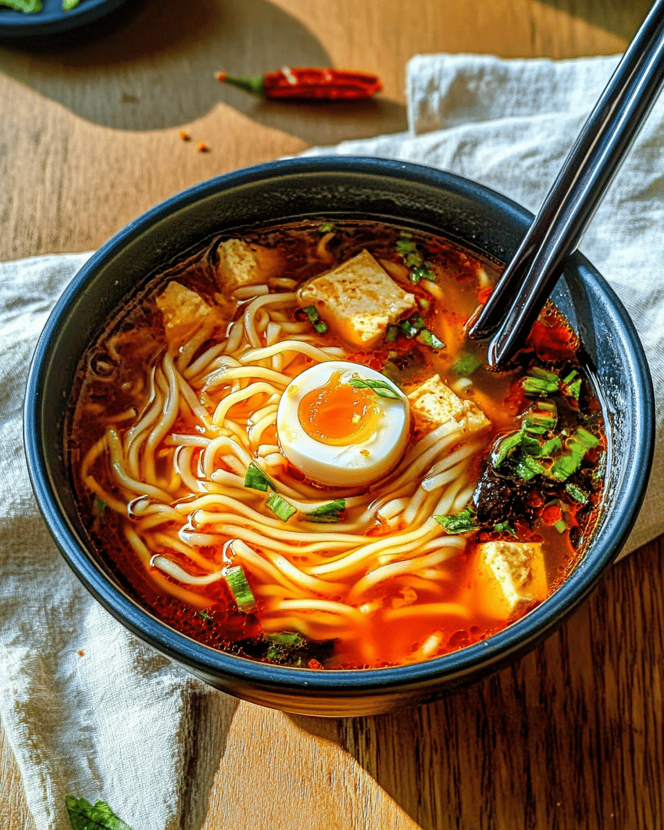 Garlic Miso Noodle Soup