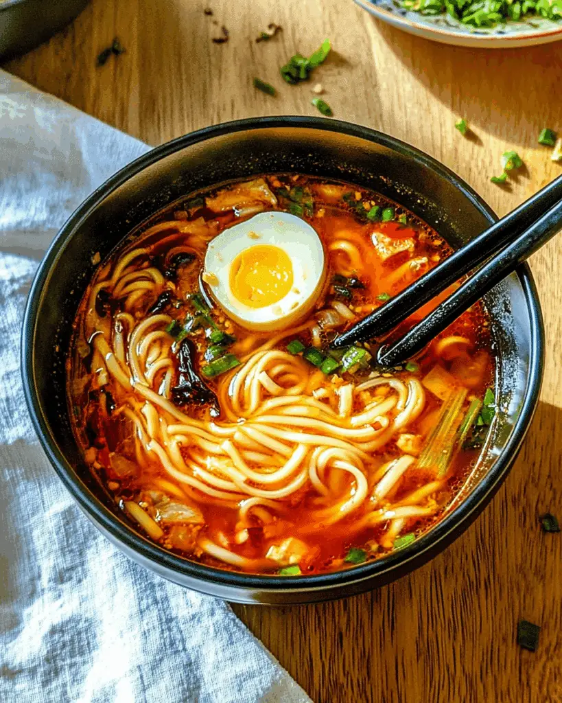 Garlic Miso Noodle Soup