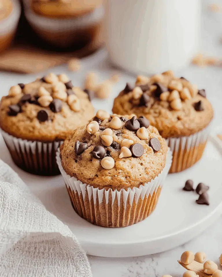 Healthy Greek Yogurt Peanut Butter Chocolate Chip Muffins