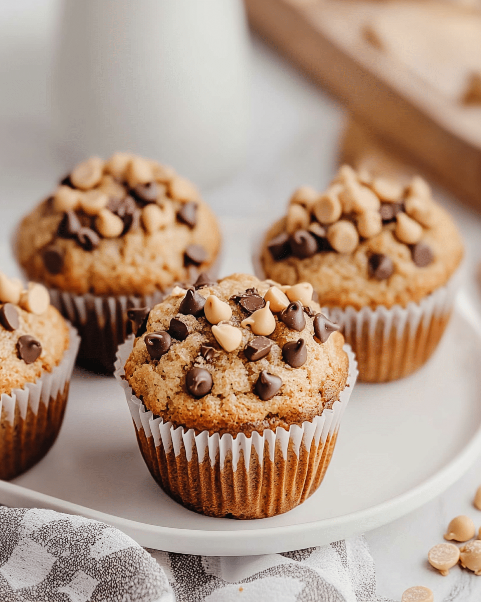 Healthy Greek Yogurt Peanut Butter Chocolate Chip Muffins