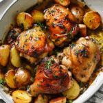 Herb-Roasted Chicken Thighs with Potatoes & Veggies