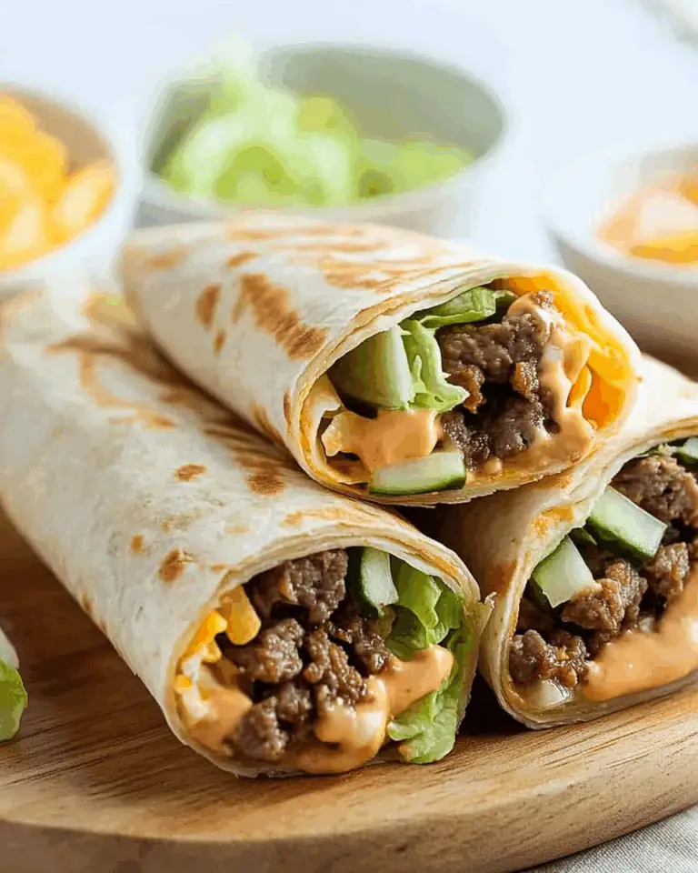 Homemade Big Mac Snack Wrap