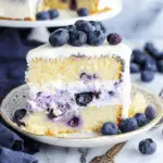 Lemon Blueberry Cheesecake Cake with Creamy Layers