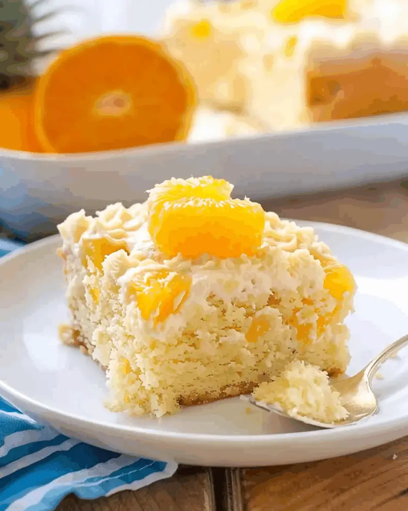 Mandarin Orange Cake with Pineapple Topping