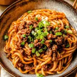 Mongolian Ground Beef Noodles