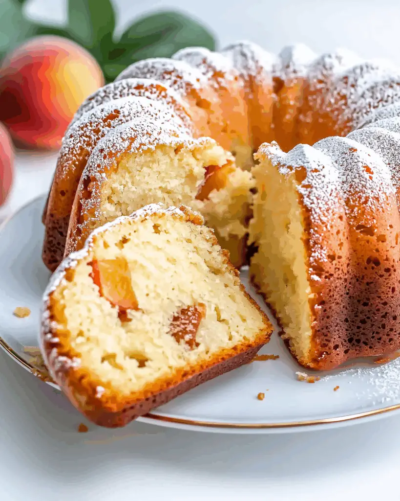 Peach Buttermilk Pound Cake