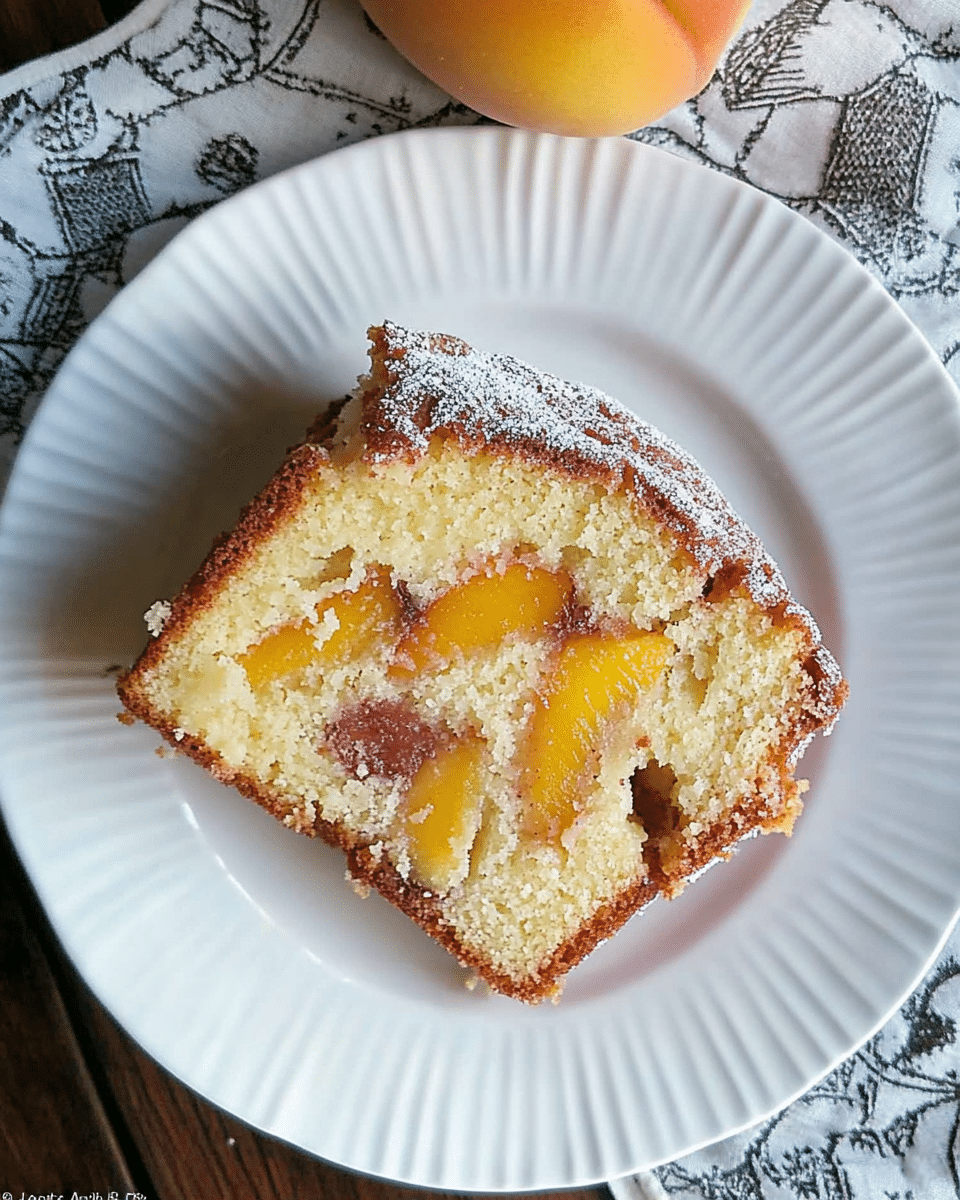 Peach Buttermilk Pound Cake