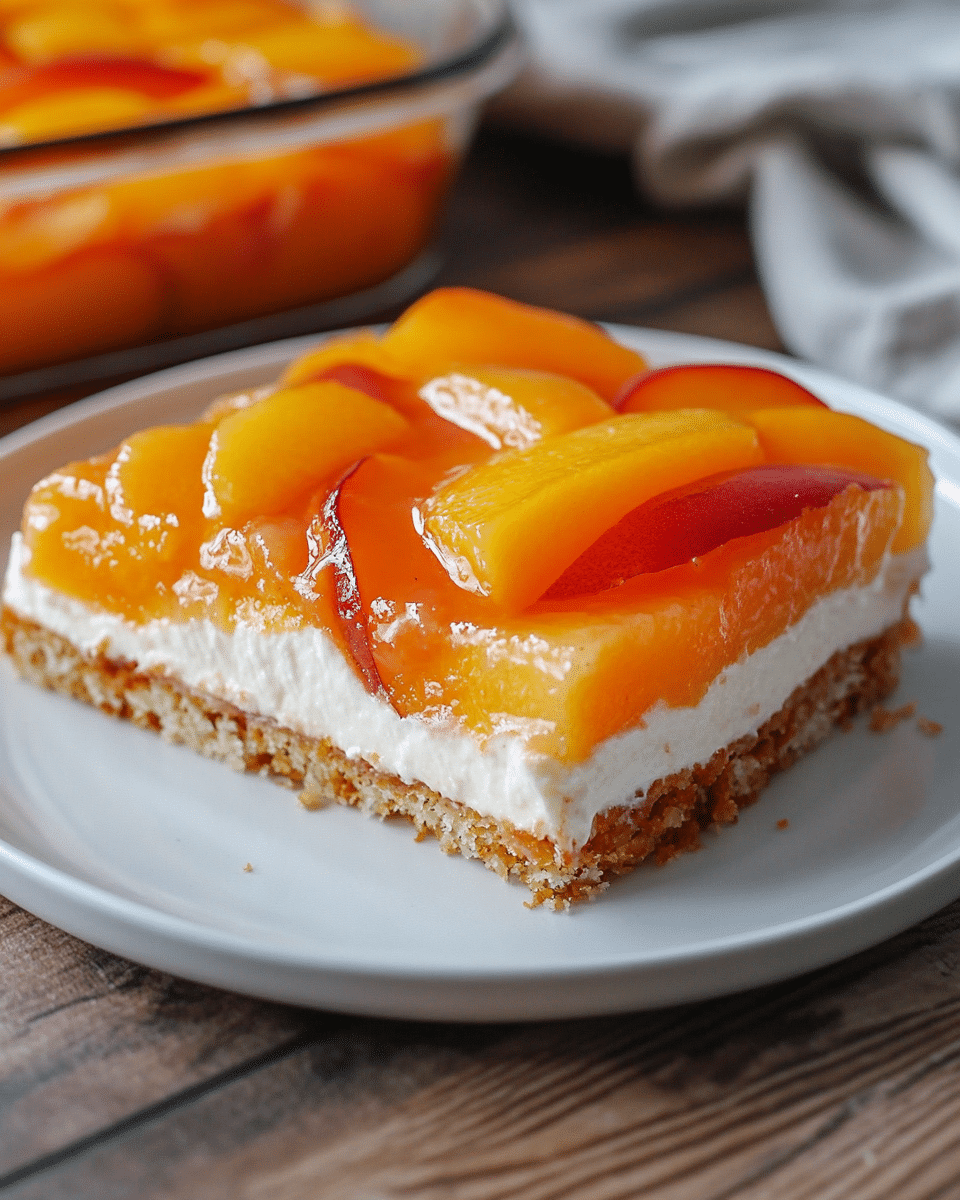 Peach Pretzel Salad