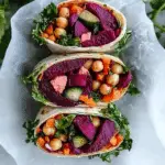 Roasted Beet Chickpea Wraps