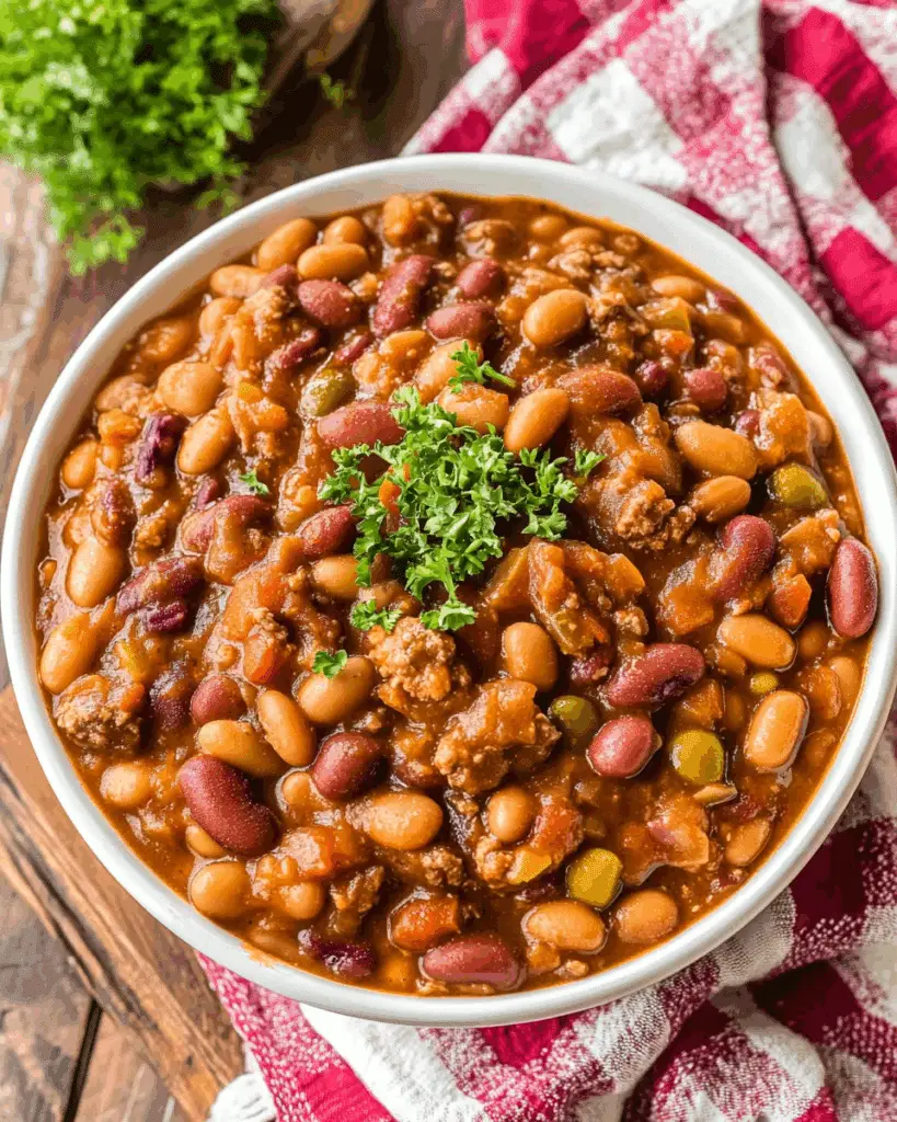 Slow Cooker Cowboy Beans