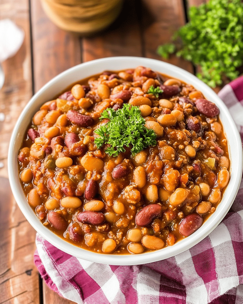 Slow Cooker Cowboy Beans