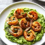 Spicy Garlic Shrimp with Broccoli Mash