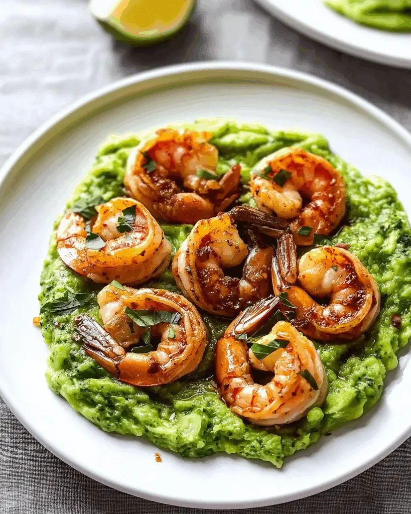 Spicy Garlic Shrimp with Broccoli Mash