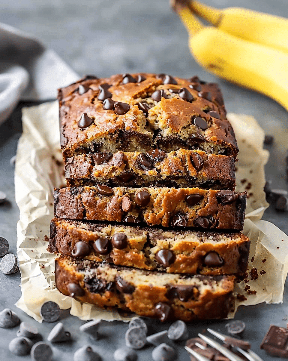 Super Moist Chocolate Chip Banana Bread My Easy Plate