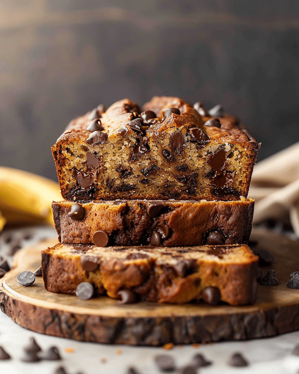 Super Moist Chocolate Chip Banana Bread