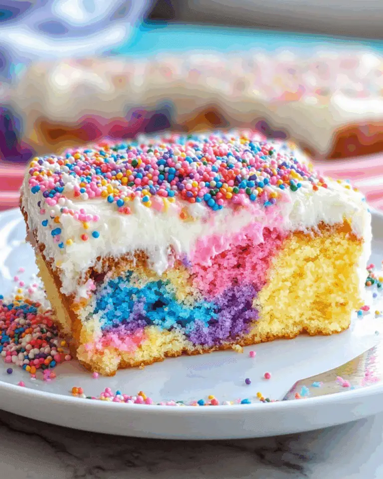 Unicorn Poke Cake