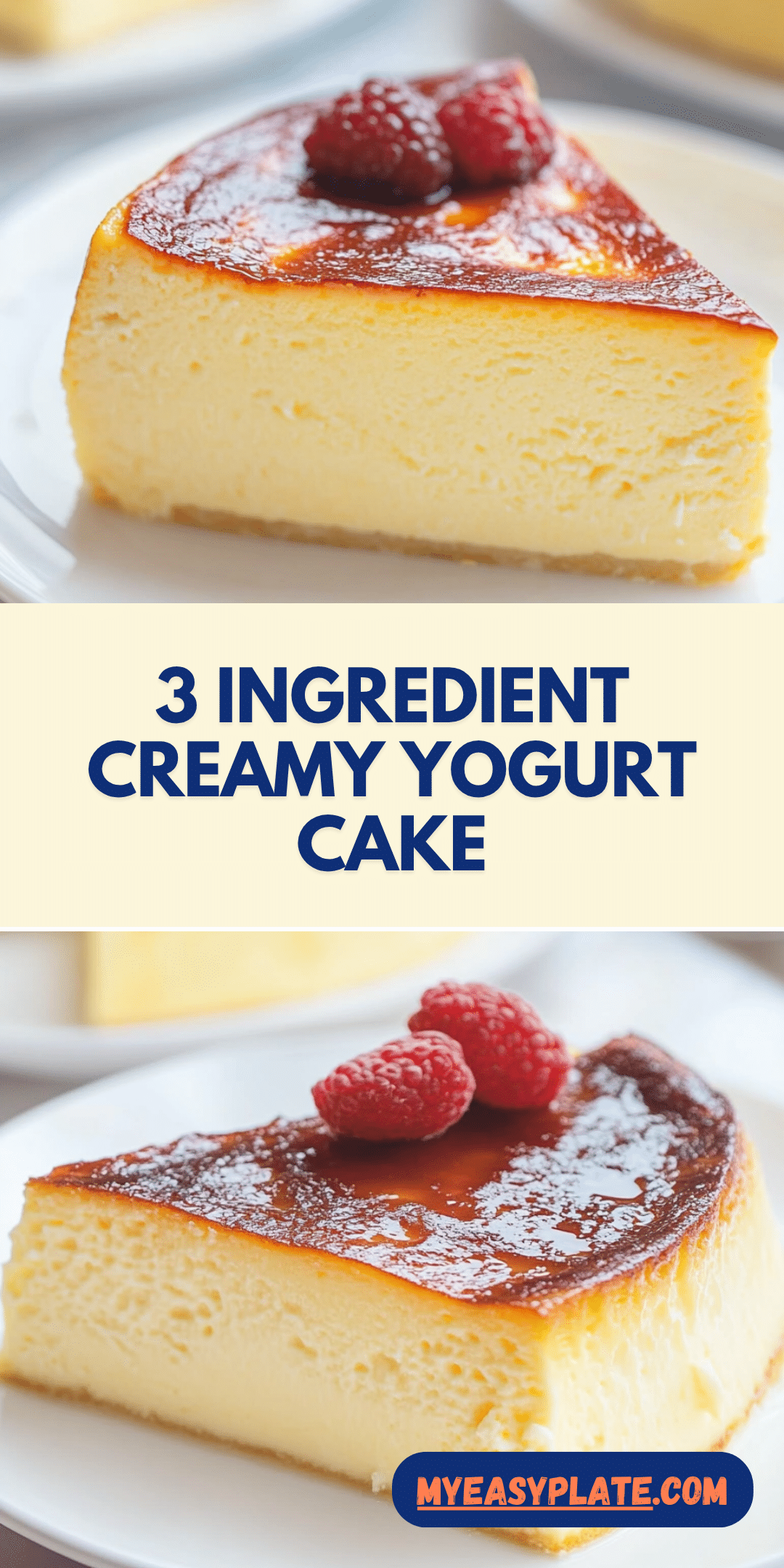 3 Ingredient Creamy Yogurt Cake My Easy Plate