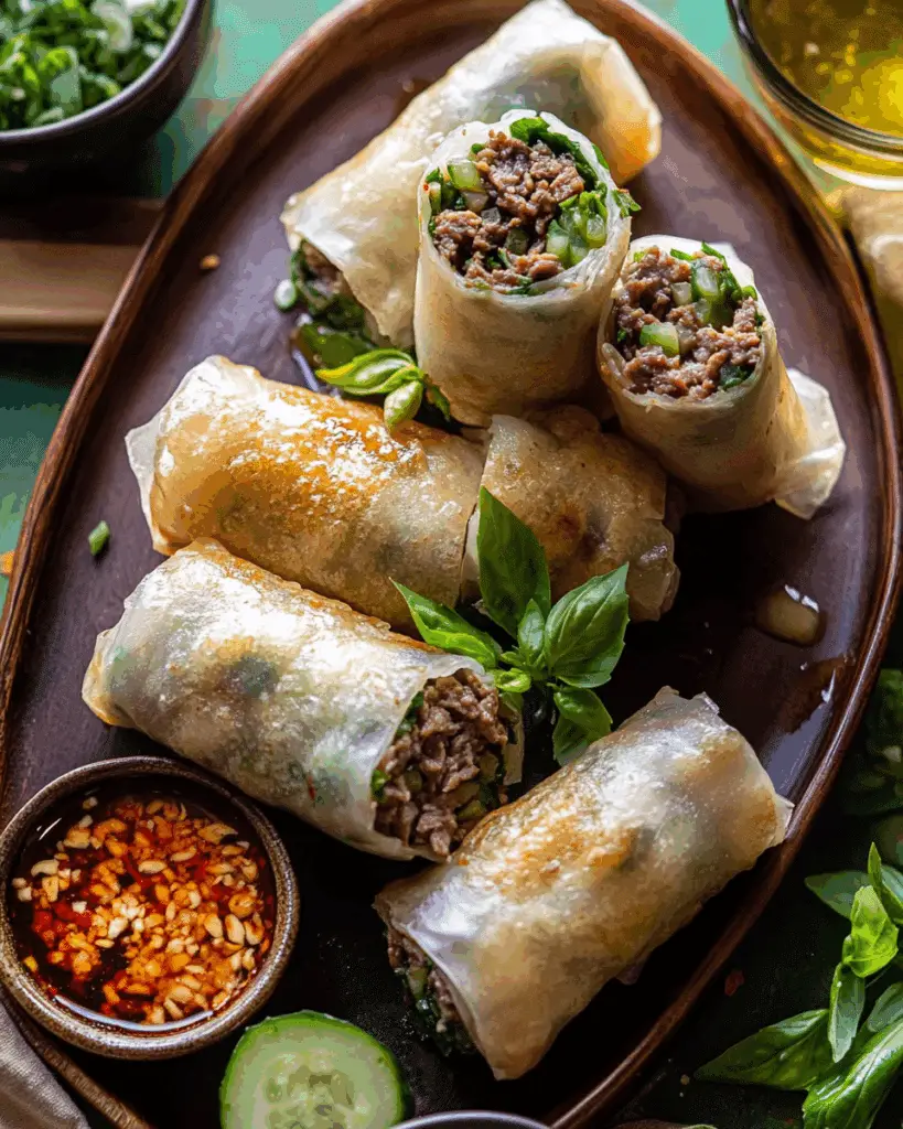 20-Minute Thai Basil Beef Rolls