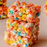 Brown Butter Fruity Pebble Rice Krispy Treats