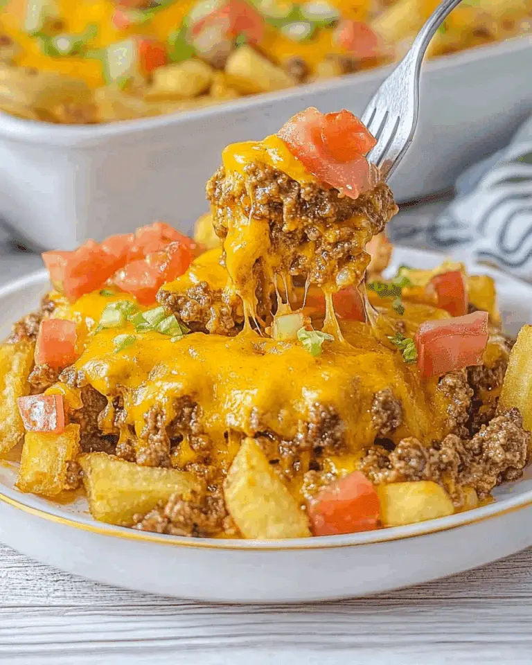 Cheeseburger French Fry Casserole