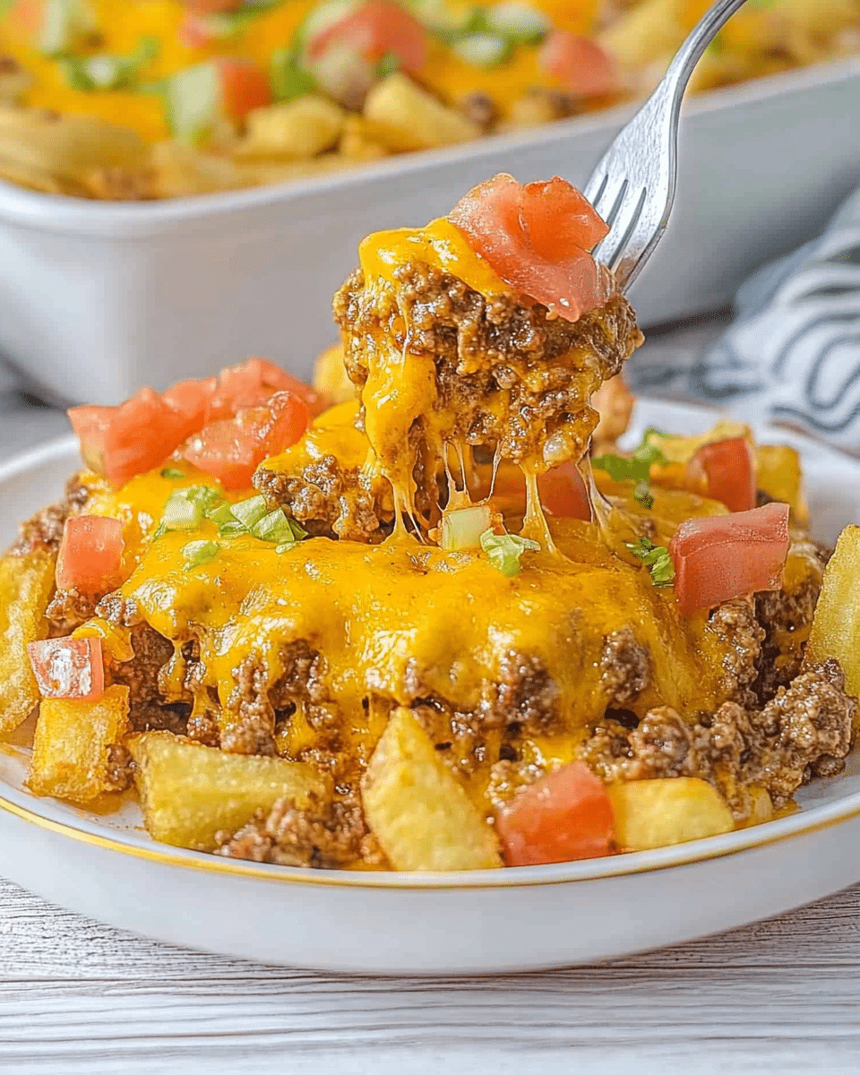 Cheeseburger French Fry Casserole