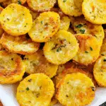 Cheesy Baked Yellow Squash Rounds