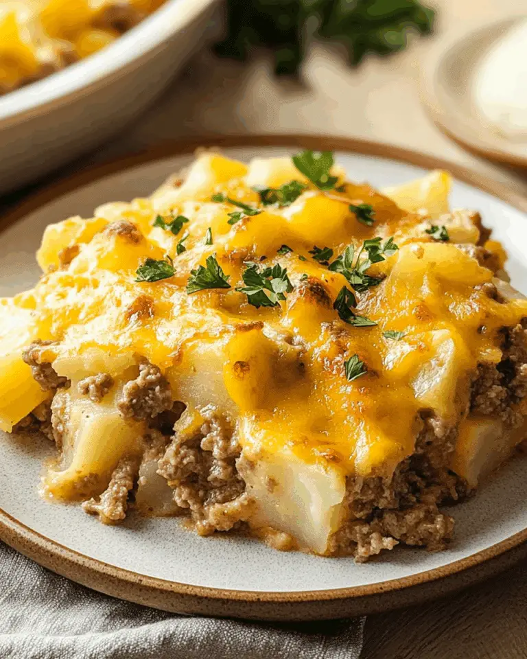 Cheesy Hamburger Potato Casserole