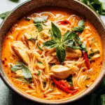 Chicken Thai Noodle Soup with Red Curry