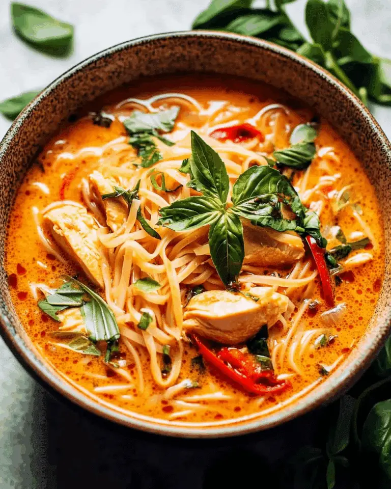 Chicken Thai Noodle Soup with Red Curry