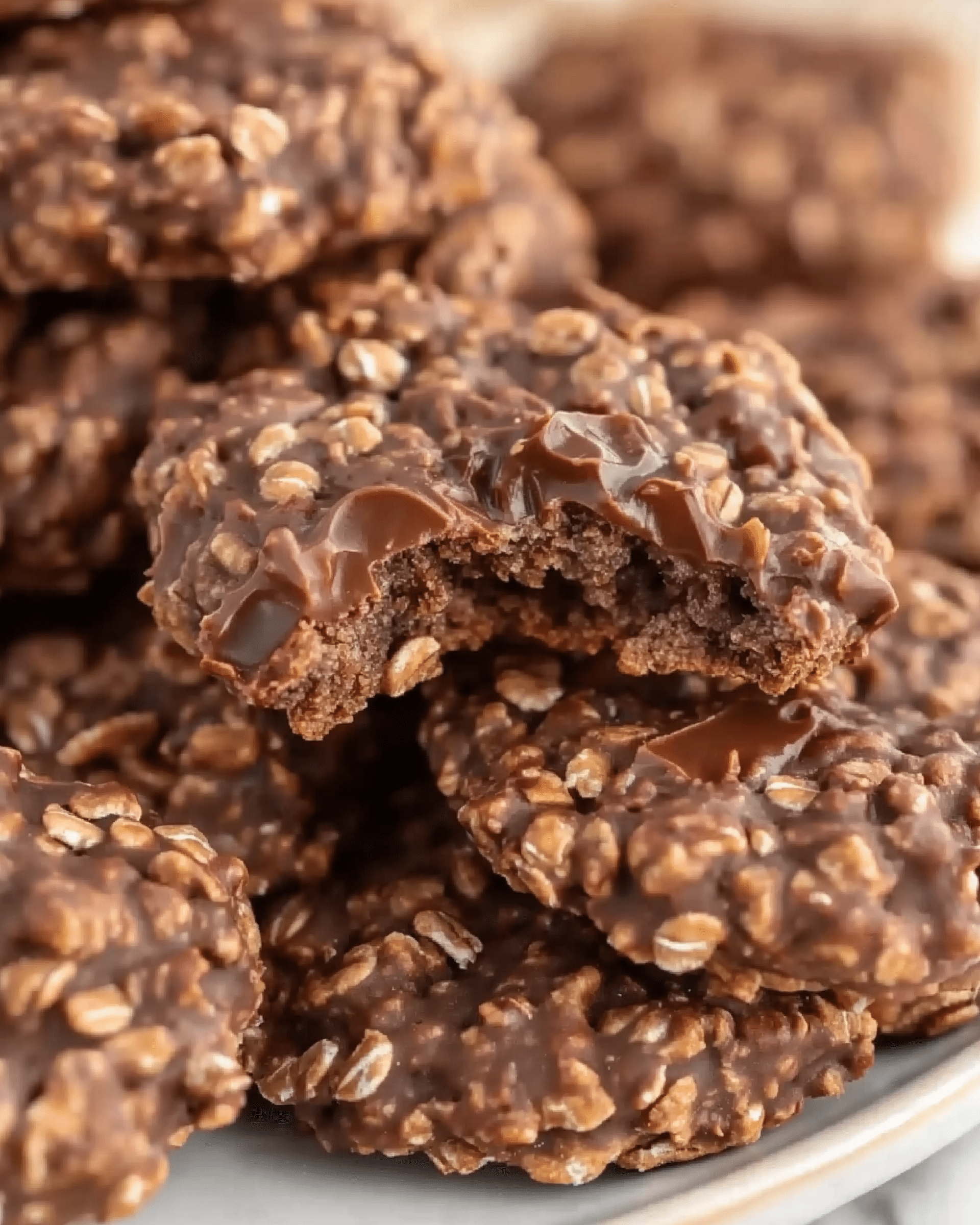 Chocolate Peanut Butter No Bake Cookies