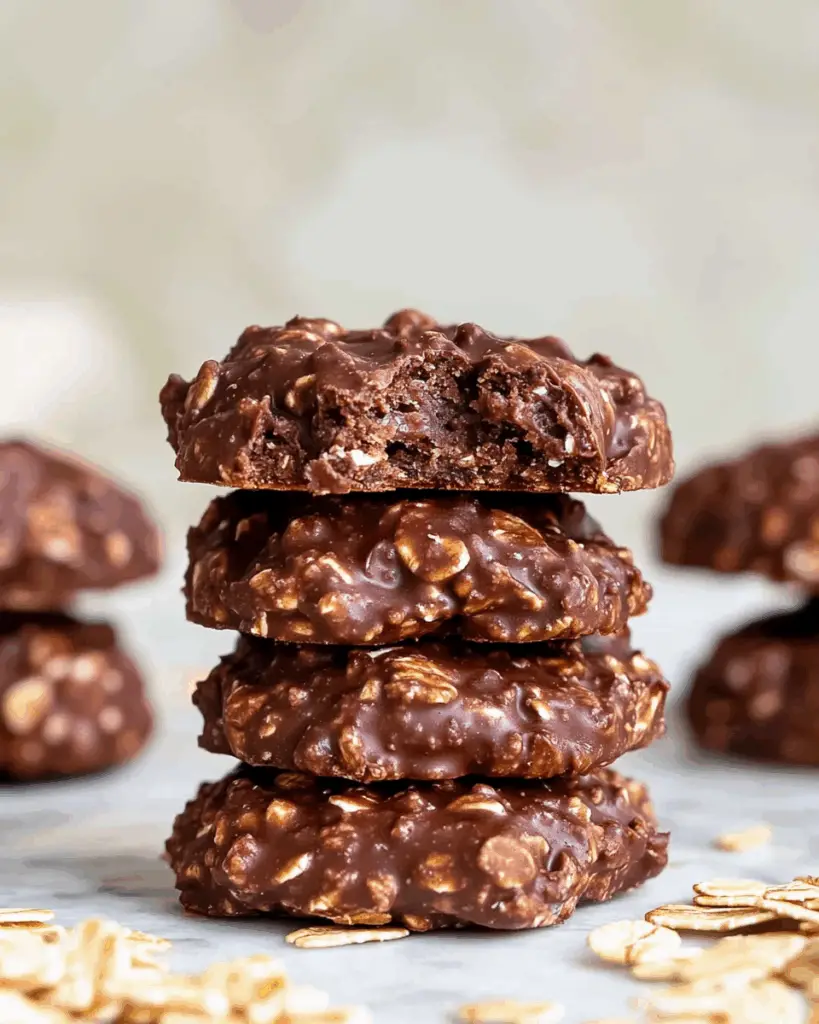 Chocolate Peanut Butter No Bake Cookies