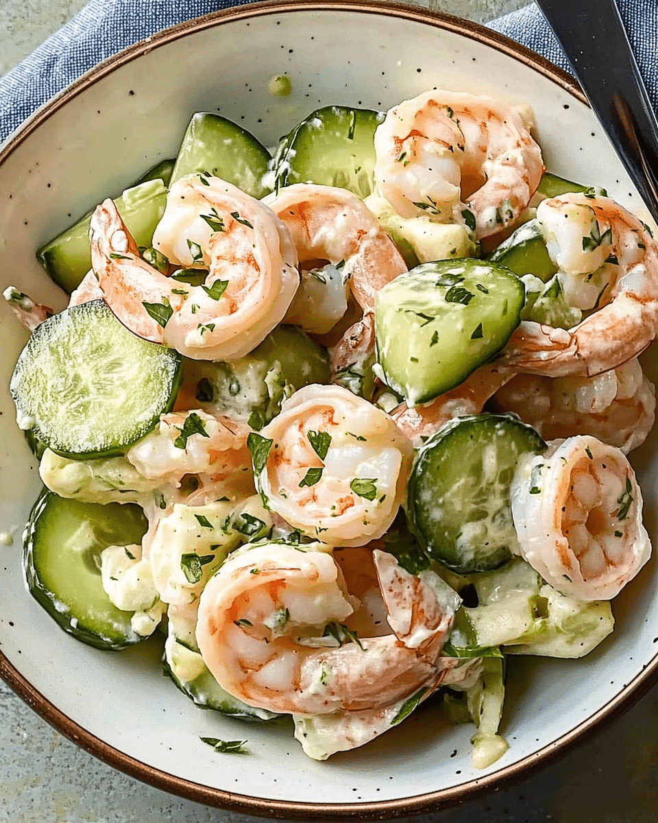 Creamy Cucumber Shrimp Salad