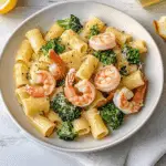 Creamy Lemon and Broccoli Pasta with Shrimp